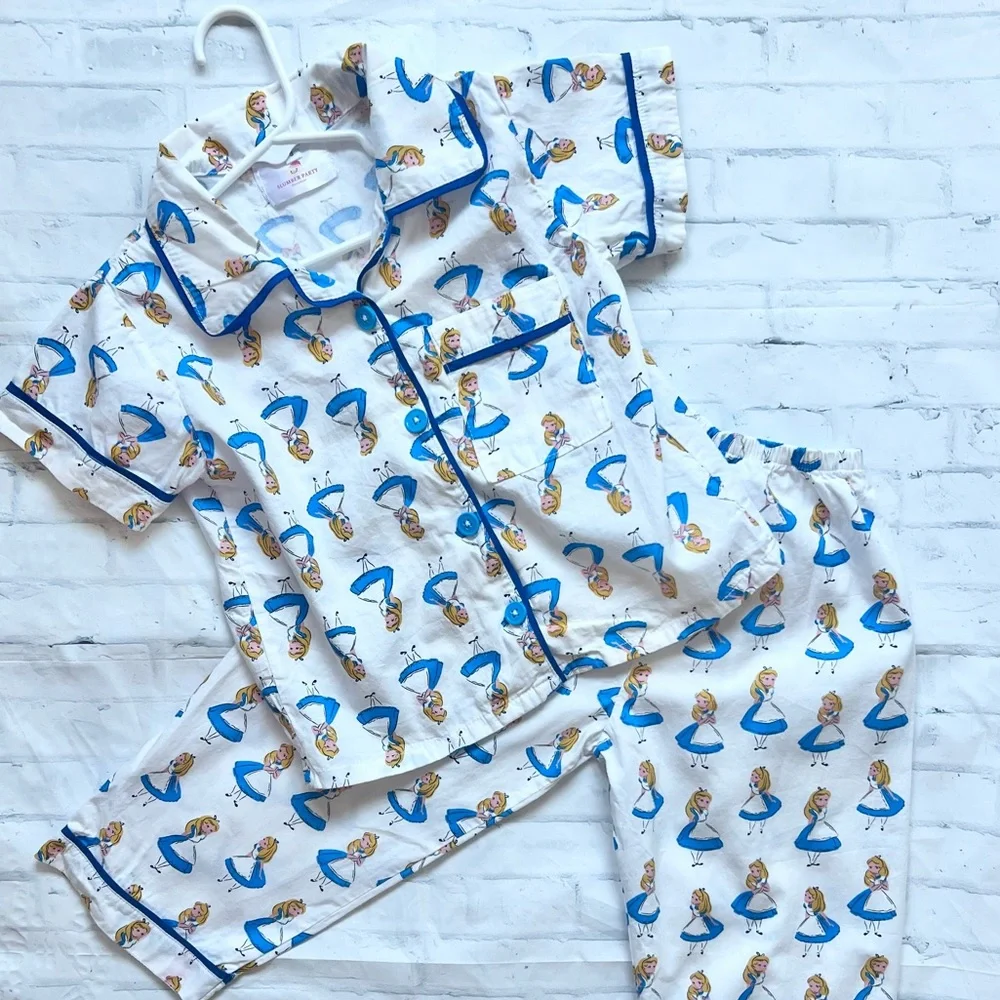 Slumber Party Sleepwear Alice in Wonderland toddler pajamas 2 pieces set small